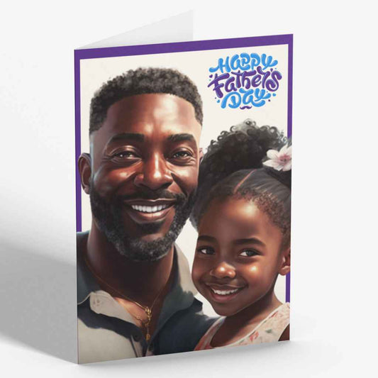 Happy Father's Day Card | Black Father & Daughter