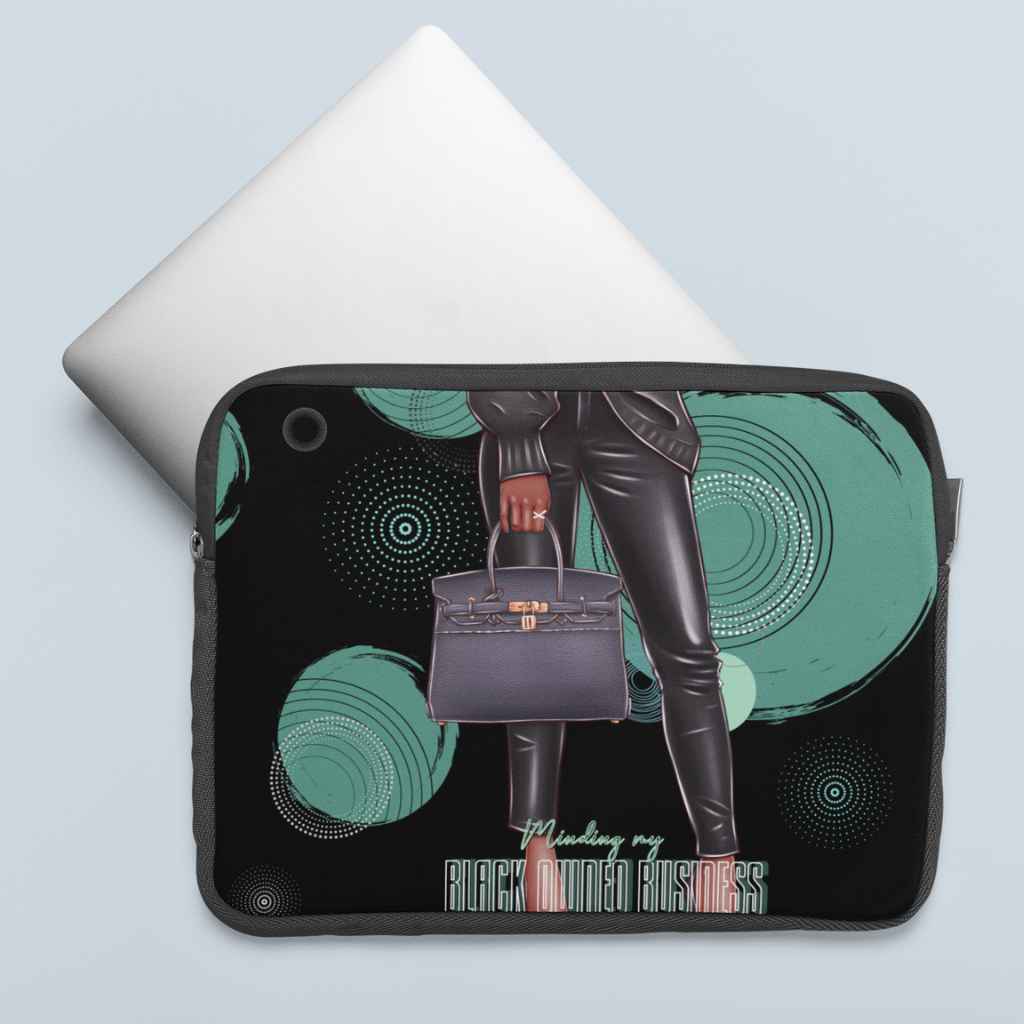 Minding my Black Owned Business Personalised Laptop Sleeve