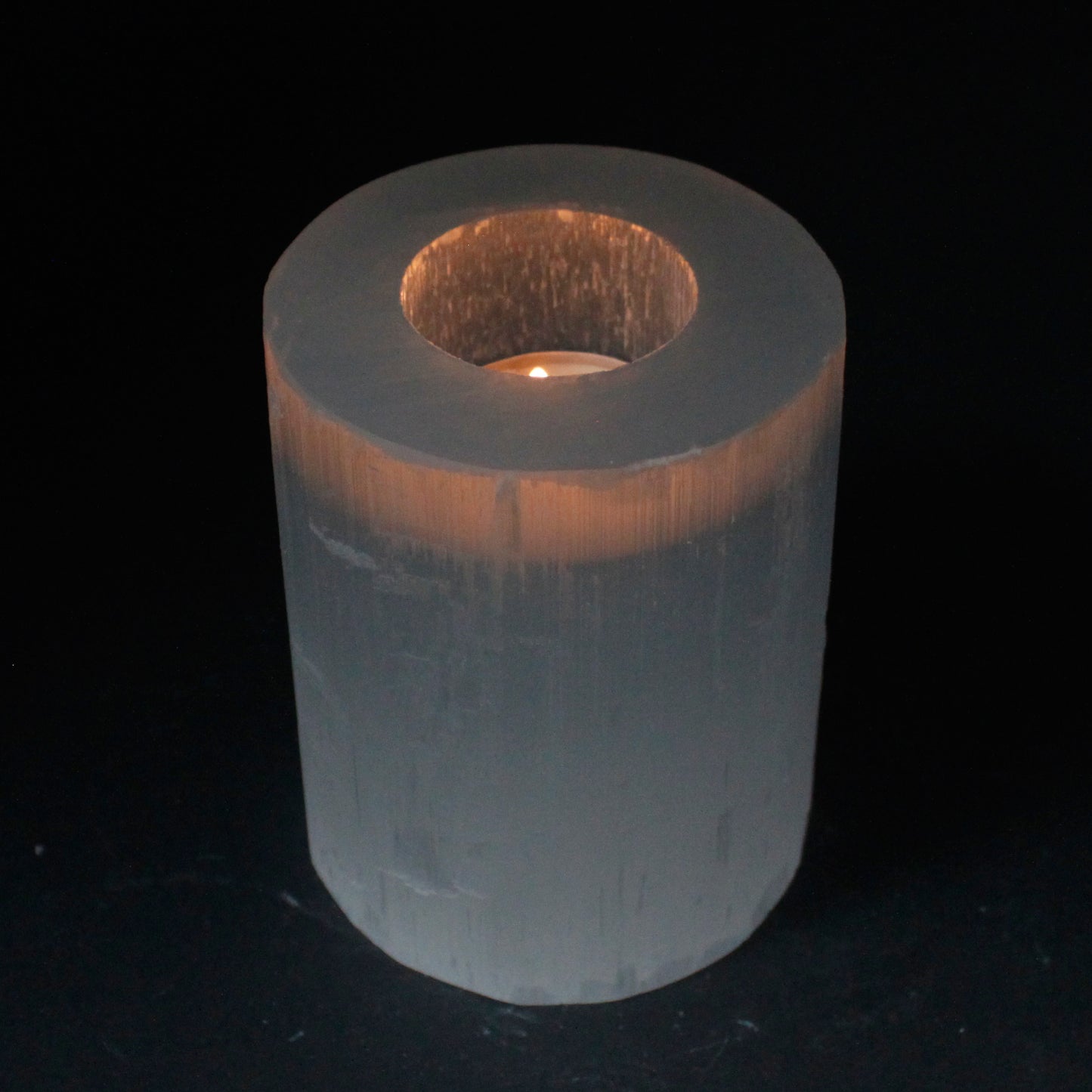 Tealight Holder | White Selenite | Cylinder | 4 Sizes