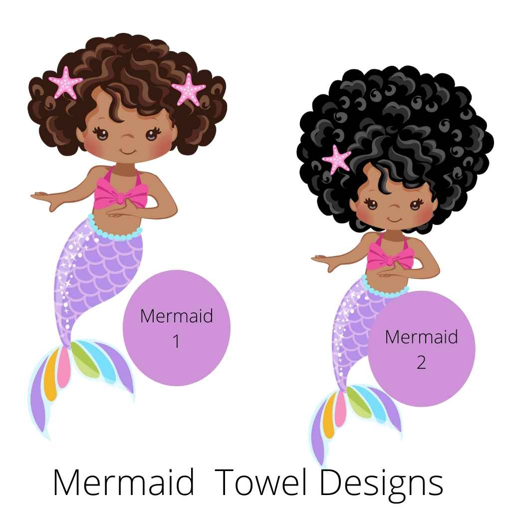 Personalised Kids Mermaid Squad Towel