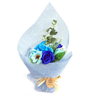 Luxury Soap Flowers | Blue Standing Bouquet
