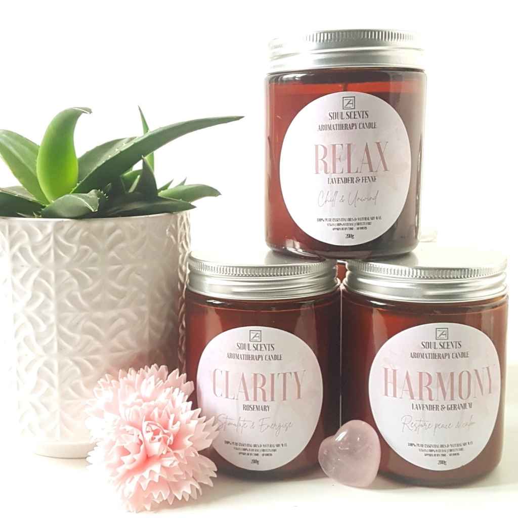 Vegan Aromatherapy Essential Oils Soy Wax Candles | HARMONY