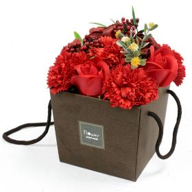 Luxury Soap Flowers | Gift Bag Bouquets | Red Roses