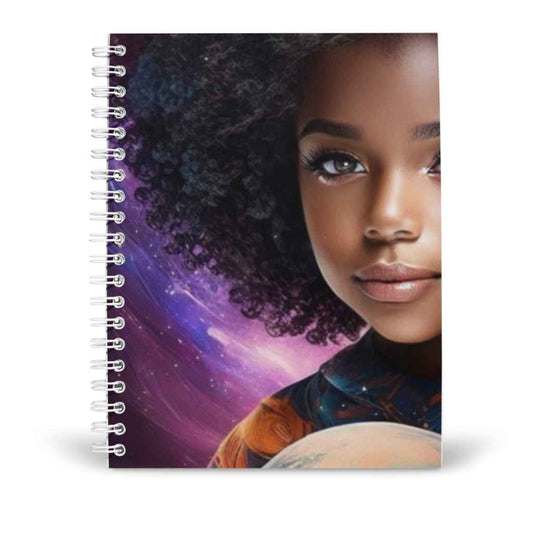 Beautiful Black Girl Cosmic Notebook