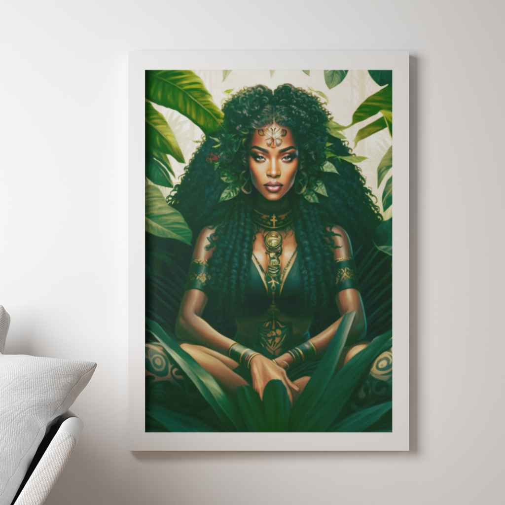 'You Grow Girl' Natural Black Queen Print