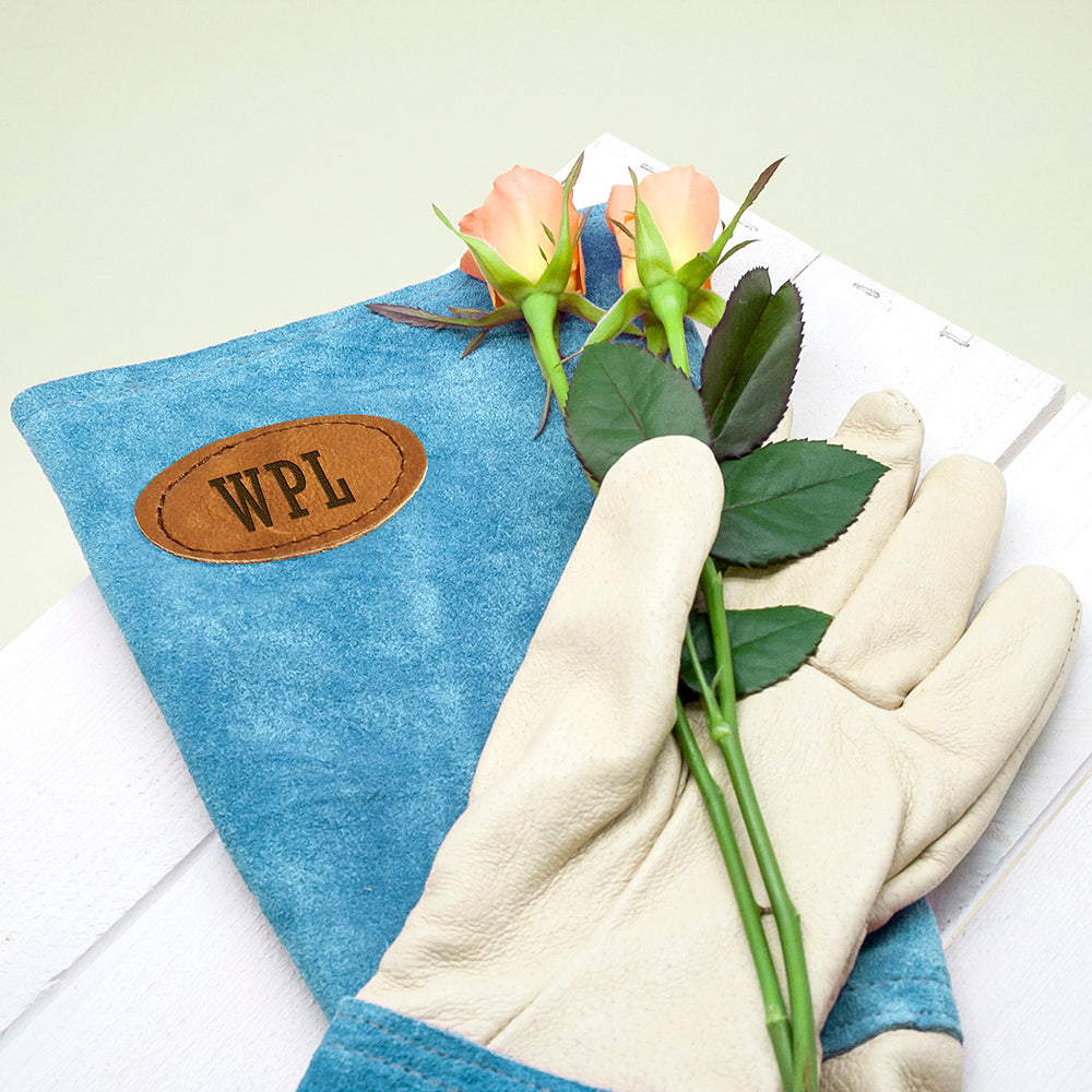 Deluxe Personalised Leather Garden Gloves
