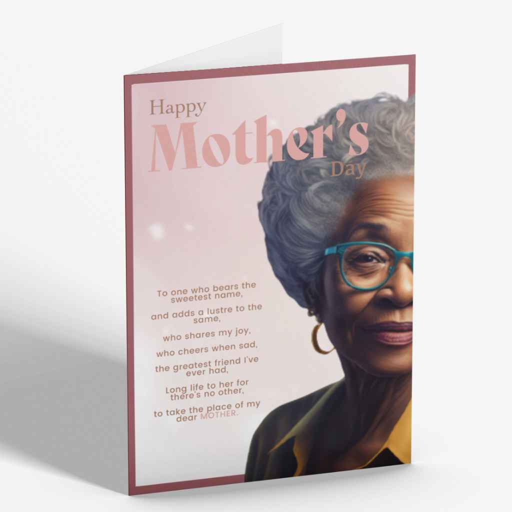 Mature Black Mum To One Who Bears the Sweetest Name Mother's Day Card