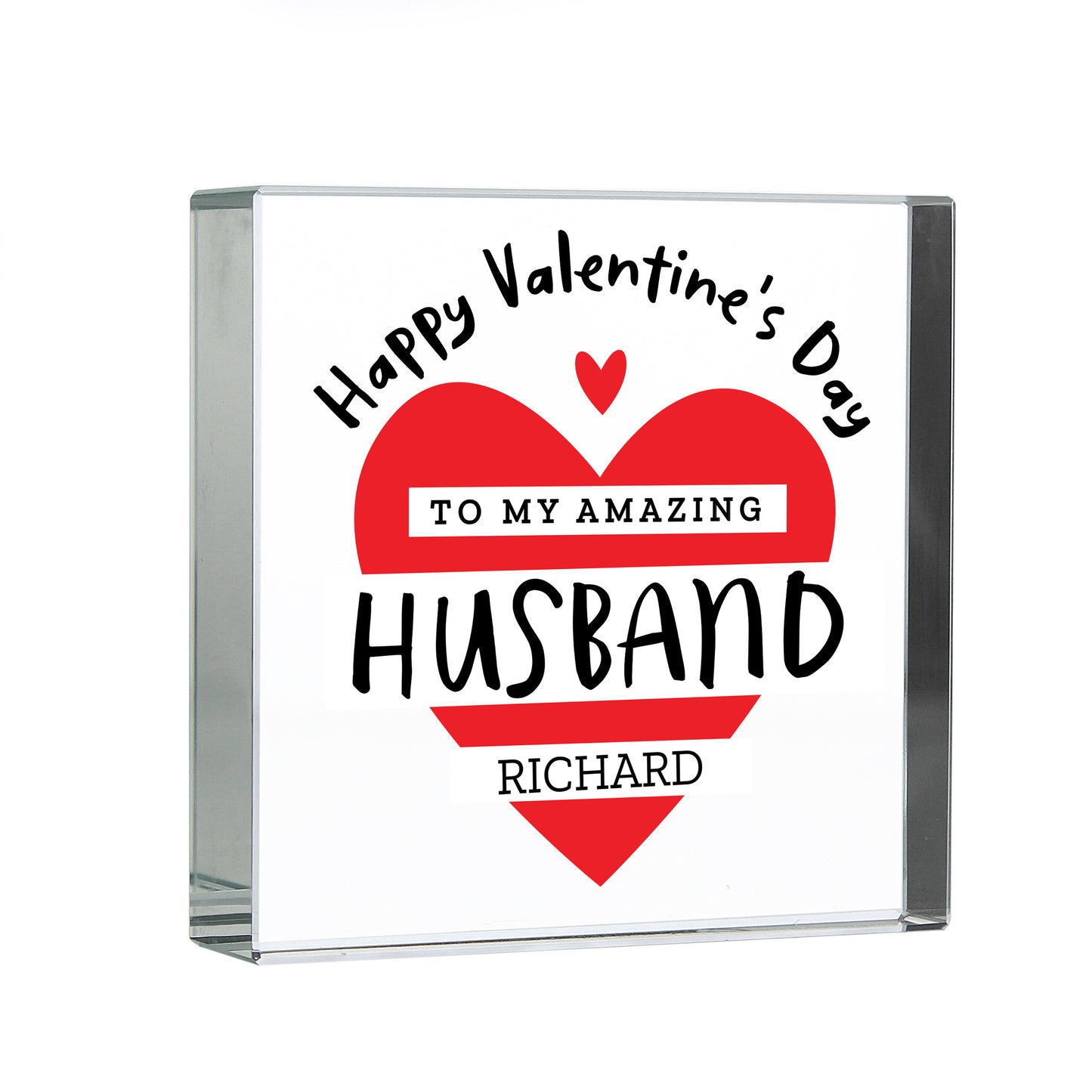 Personalised Crystal Paperweight | Valentine's Gifts