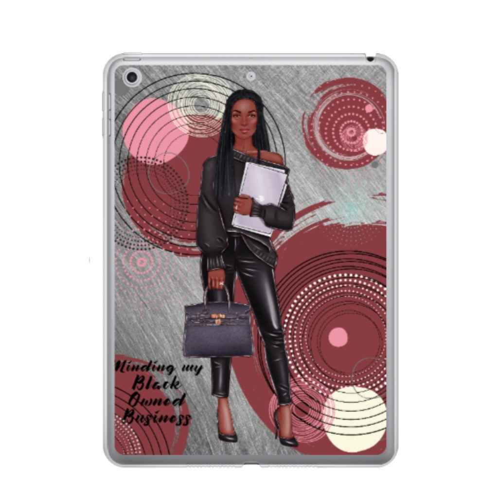 Personalised Afrocentric iPad Case | Black Businesswoman  Minding by Black Owned Business