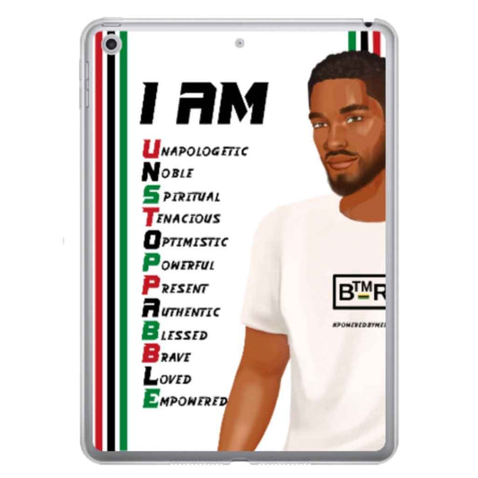Personalised Empowering Afrocentric iPad Case | I AM UNSTOPPABLE