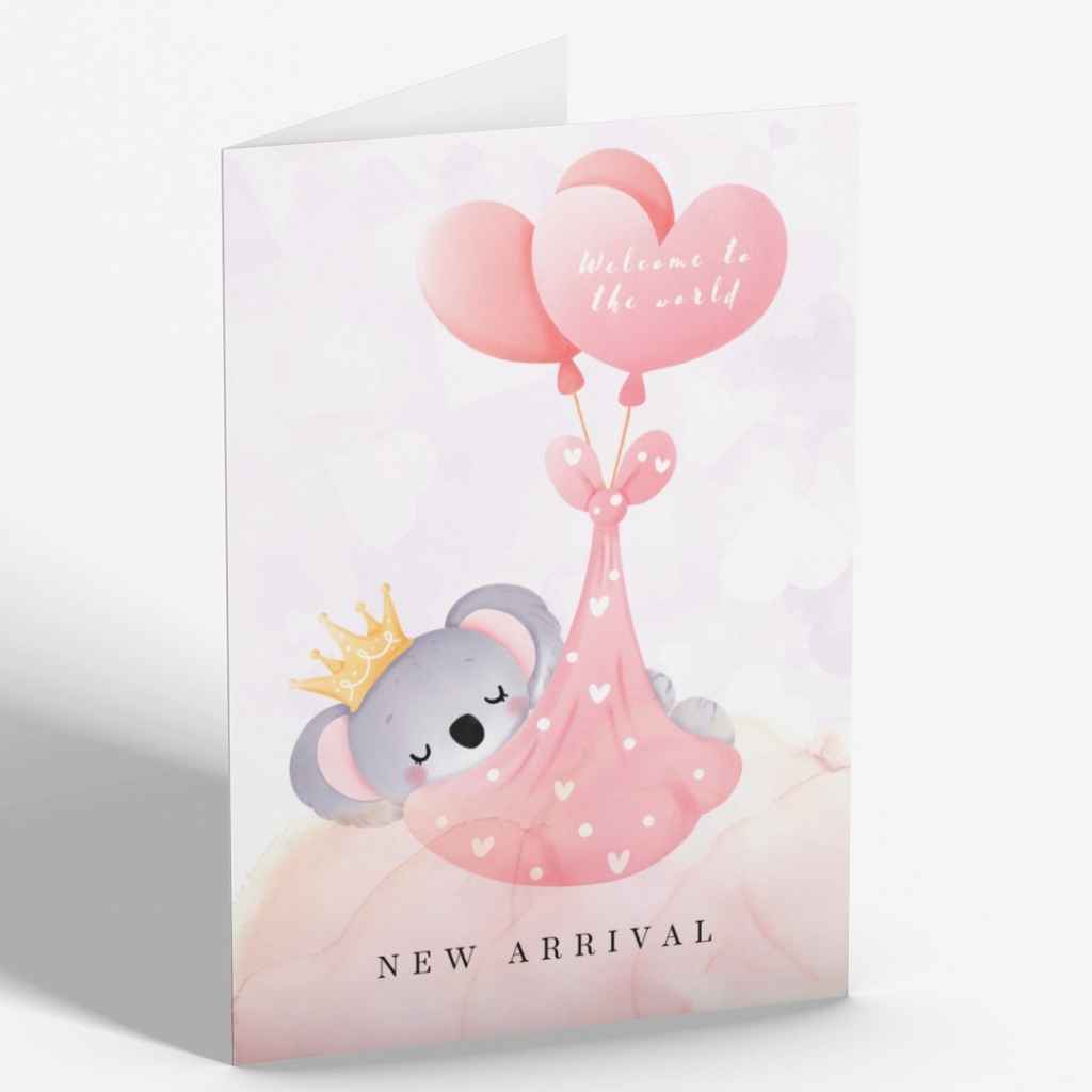 Personalised New Baby Greetings Card | Heart Hammock