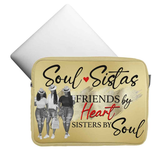 Soul Sisters Friends by Heart Personalised Laptop Sleeve