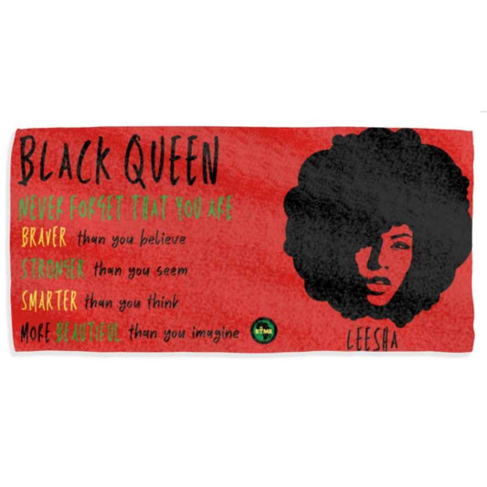 Personalised Towels | Bath & Beach | Motivational Black Queen