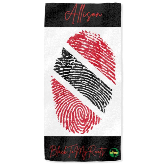 Personalised Trinidad Fingerprint Towels