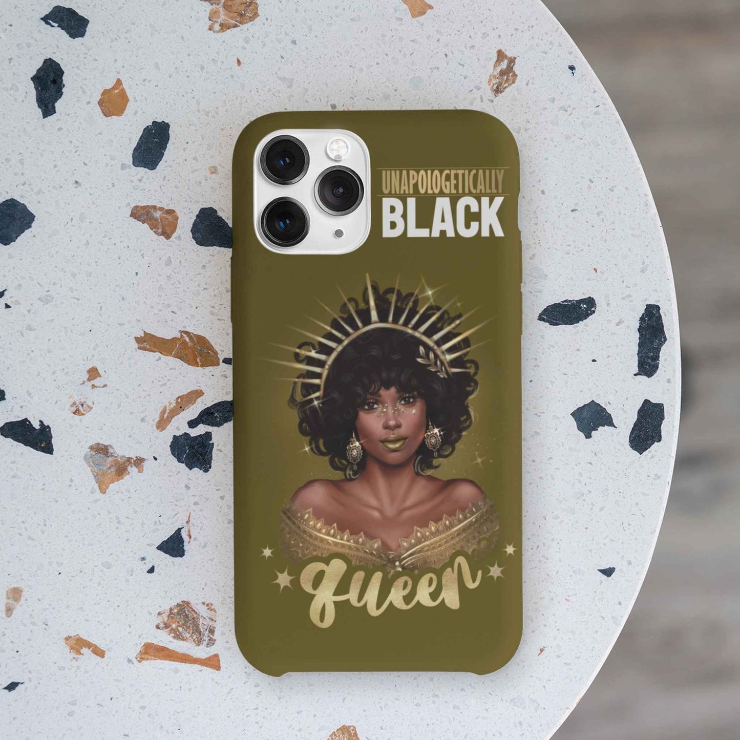 Unapologetically Black Queen | Personalised Tough iPhone Cases | 12, 13 Pro