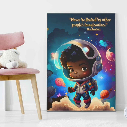 Mae Jemison No Limits Motivational Black Astronaut Print