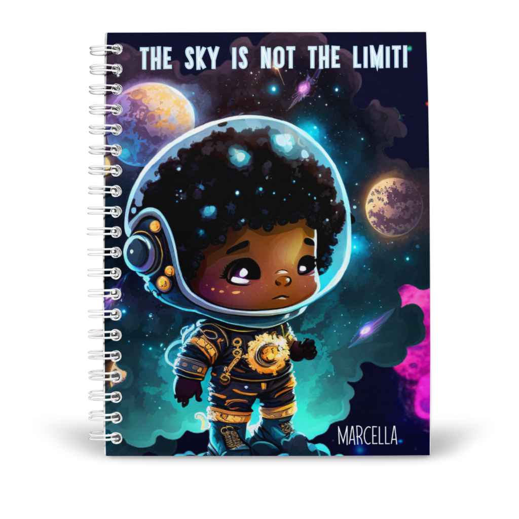 The Sky is Not the Limit Black Astronaut Notebook