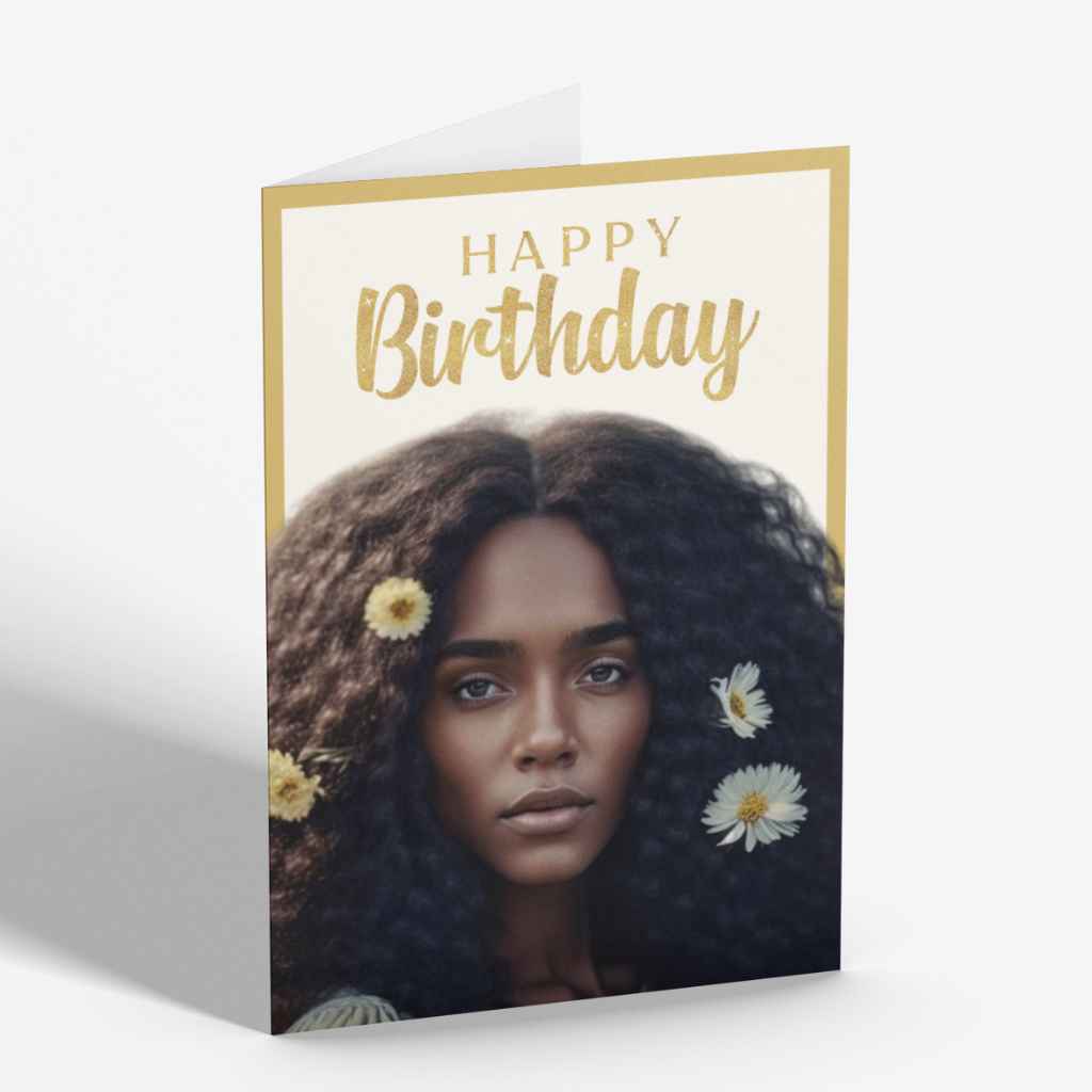 Black Girl Happy Birthday Card