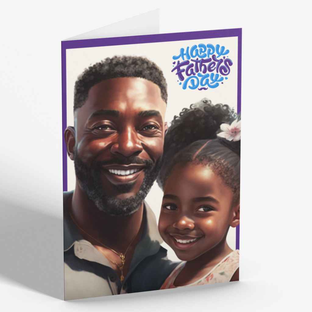 Happy Father's Day Card | Black Father & Daughter