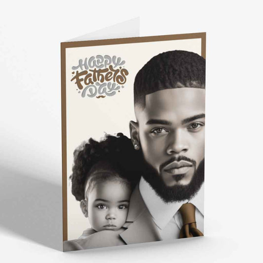 Black Father & Daughter | Happy Father's Day Card