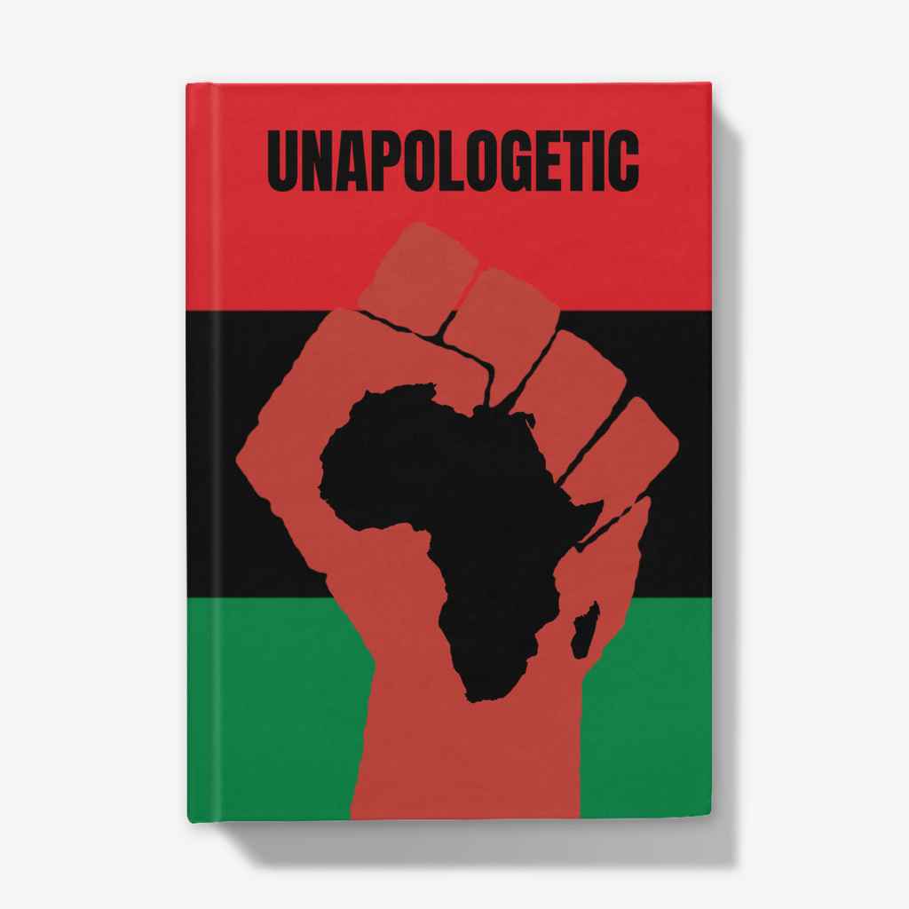 Unapologetic RBG Africa Black Power Fist Hardback Journal