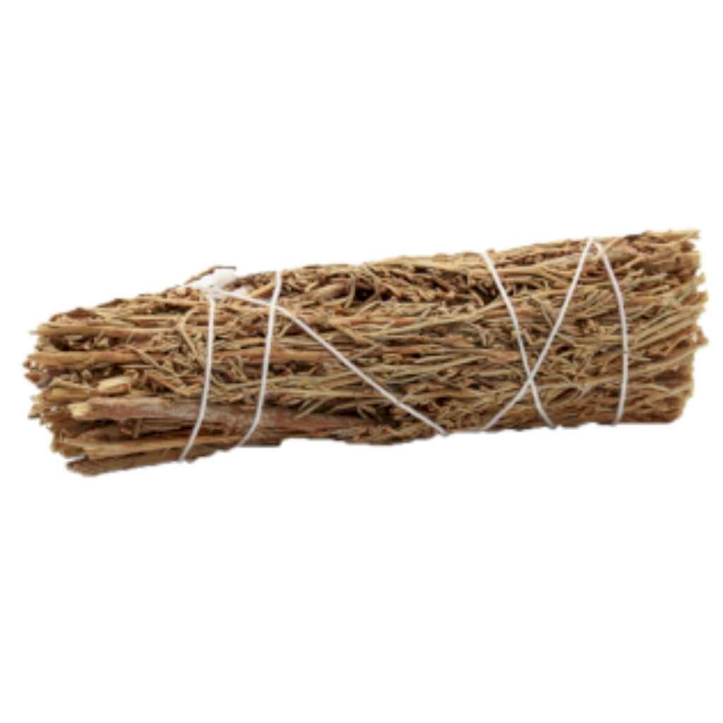 10cm Copal Smudge stick against a plain white background. The copal stick is unlit and is bound with white twine.