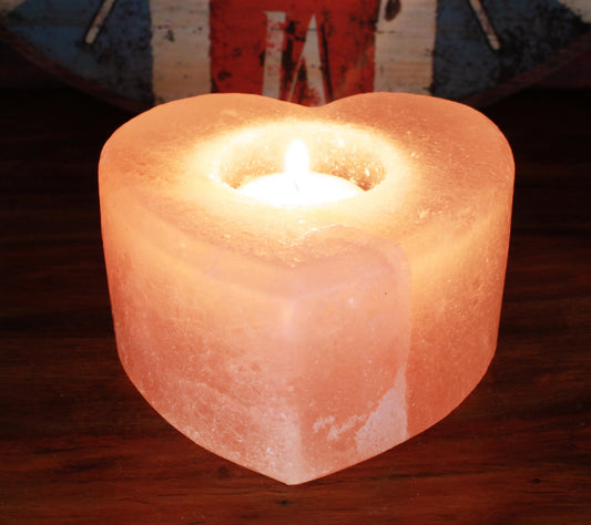 Pink Himalayan Salt | Tealight Holder | Heart
