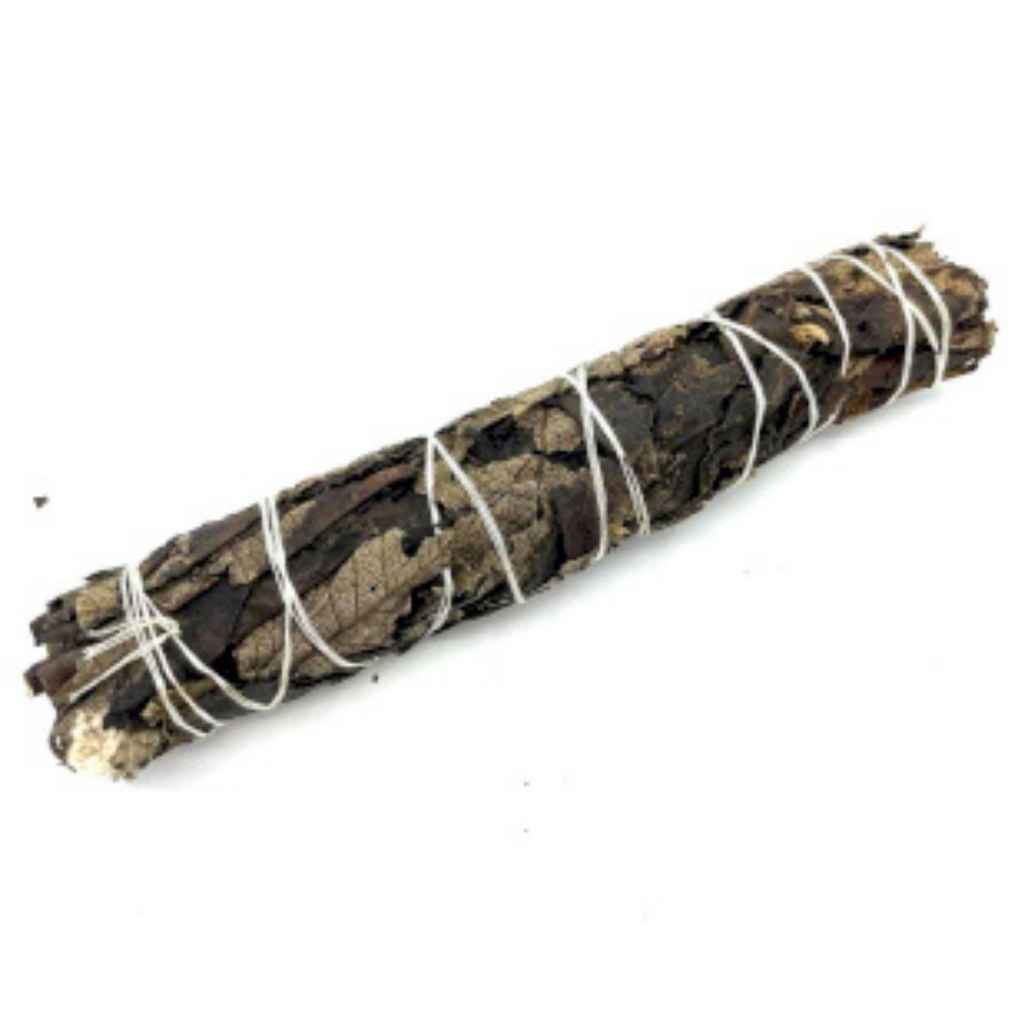 22.5cm black sage smudge stick against a plain white background. The black sage smudge stick is bound with white twine.