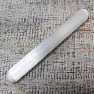 Double Ended Round Wand | Selenite | Meditation