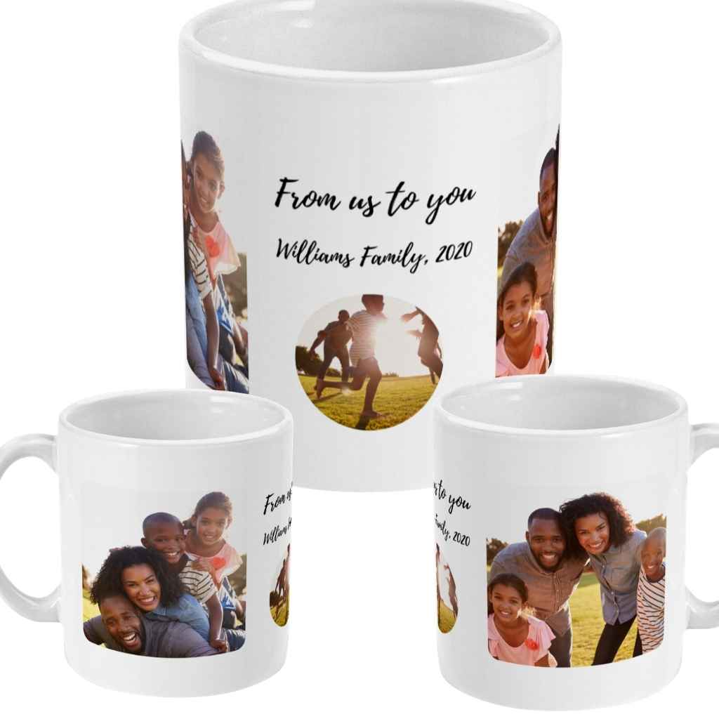 Personalised full wrap photo upload cup