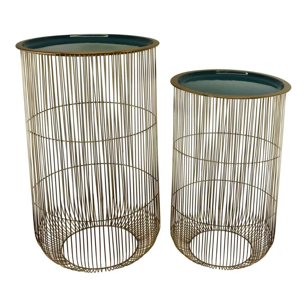 Decorative Tables | Aluminium | Gold & Teal