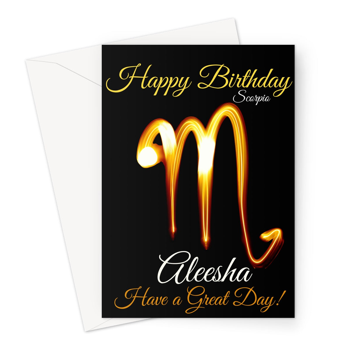 Liquid Gold Zodiac Birthday Cards