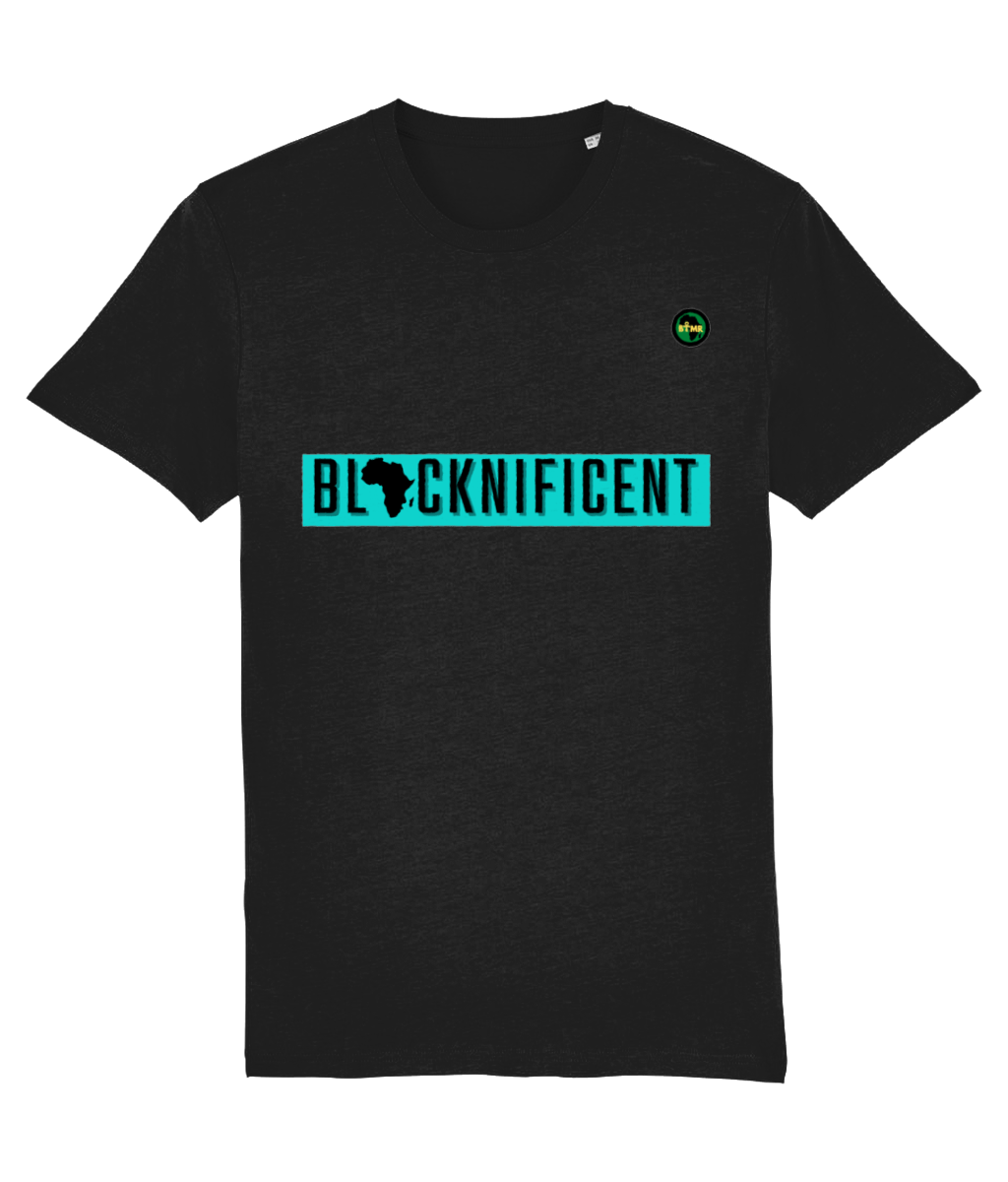 Organic Cotton T Shirt | Unisex | Blackniificent Block