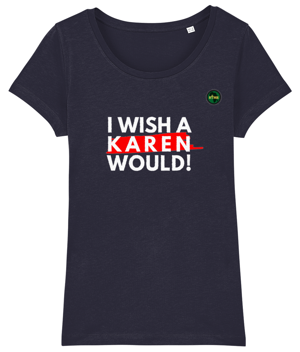 Scoop Neck Fitted T Shirt | Womens | Karen  - I Wish!