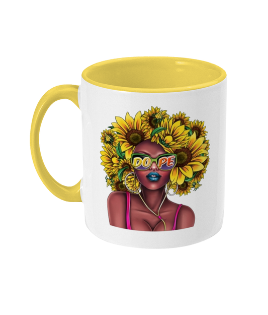 Sunflower Dope Afro Girl Cup