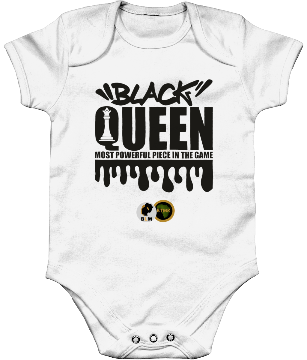 BTMR BlackLikeMe Black Queen Organic Short Sleeve Baby Bodysuit