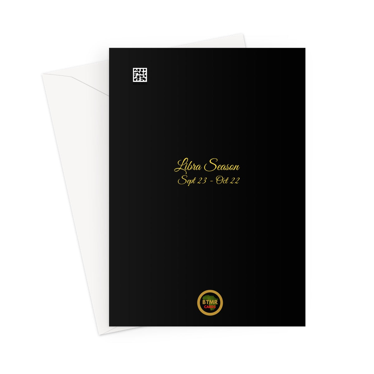 Libra Birthday Card - Liquid Gold