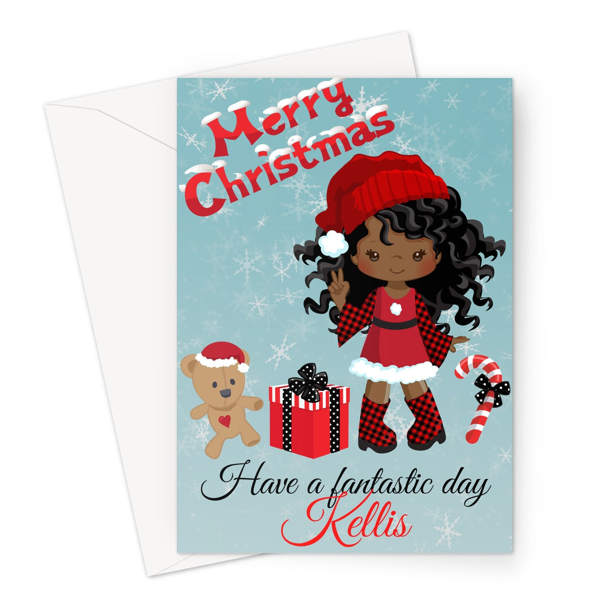 Santa's Helper Personalised Merry Christmas Card
