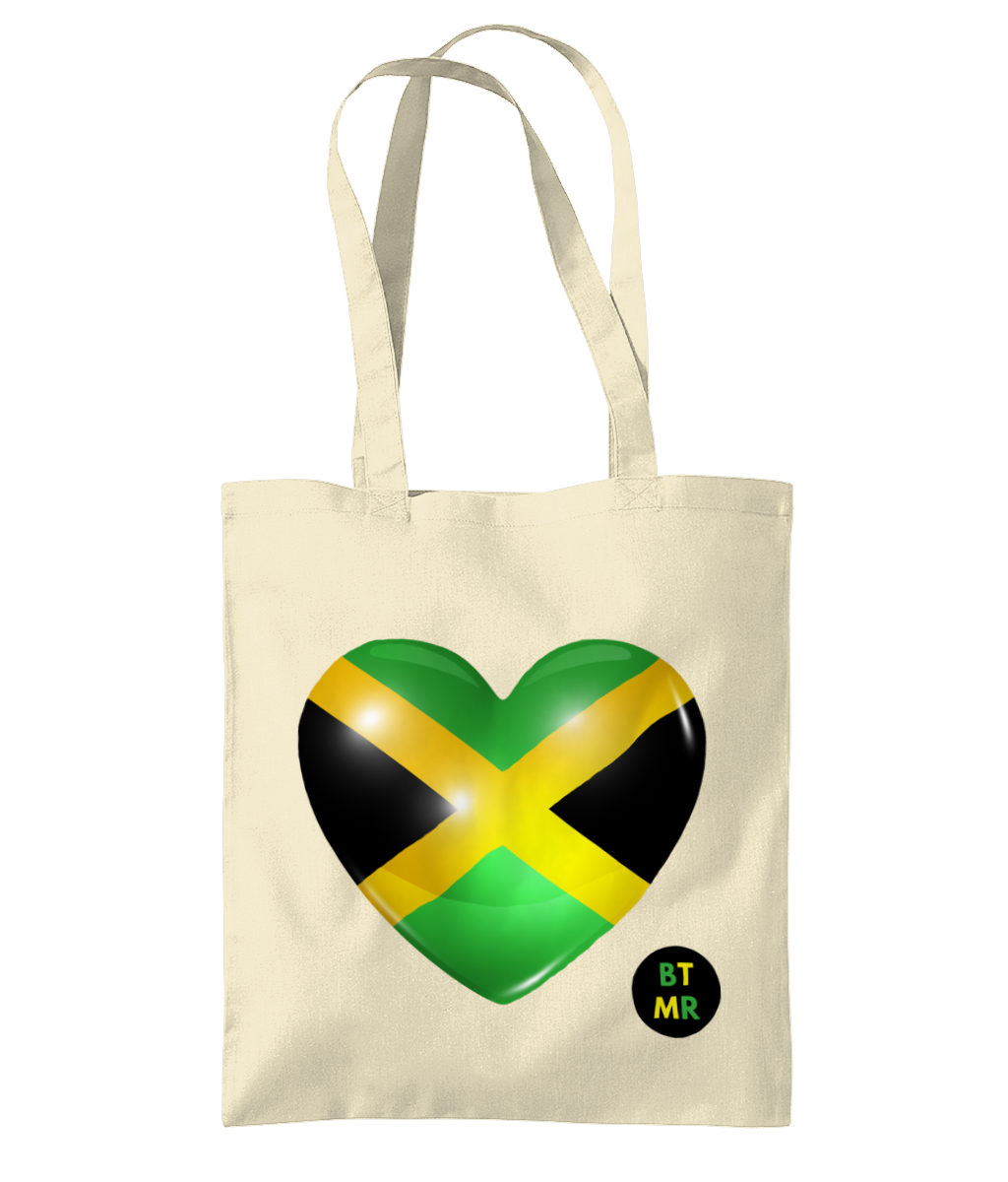 BlackToMyRoots Lightweight Shoulder Tote - Jamaica Heart