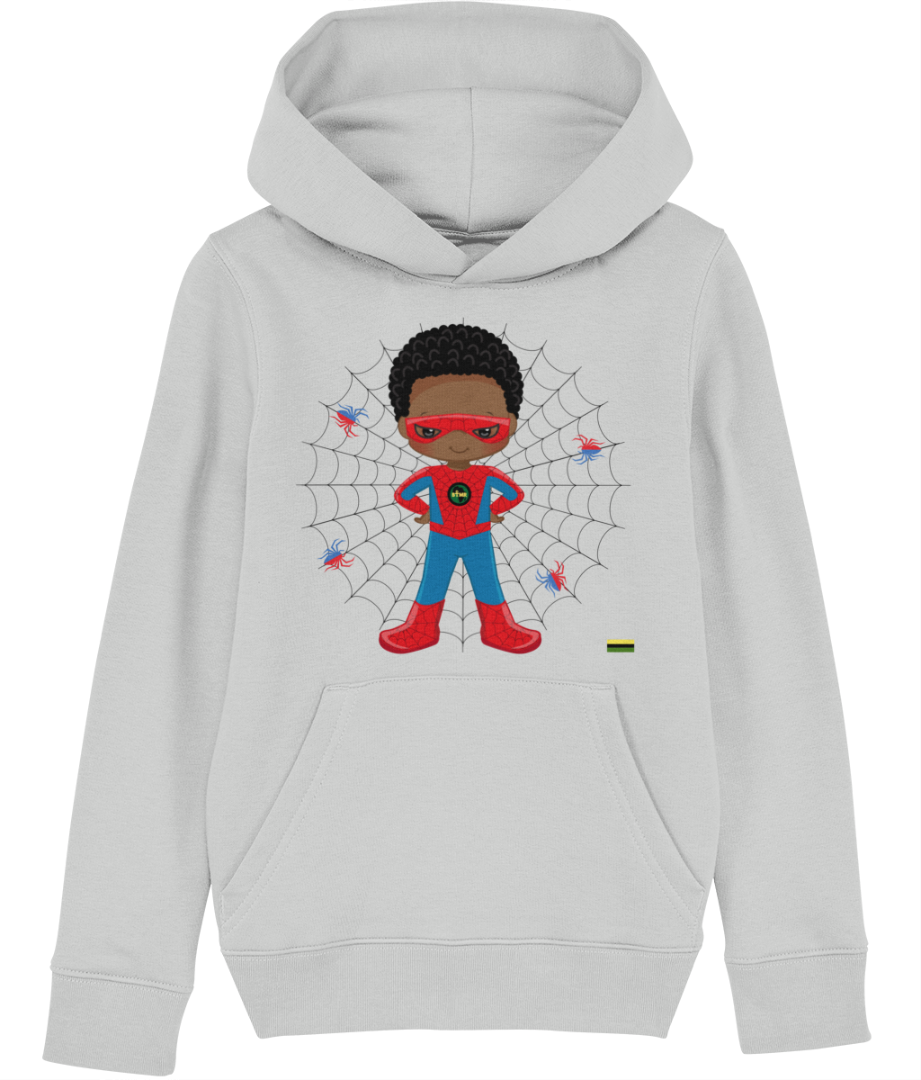 Black Superheroes | Spidey Superhero Web Organic Cotton Hoodie