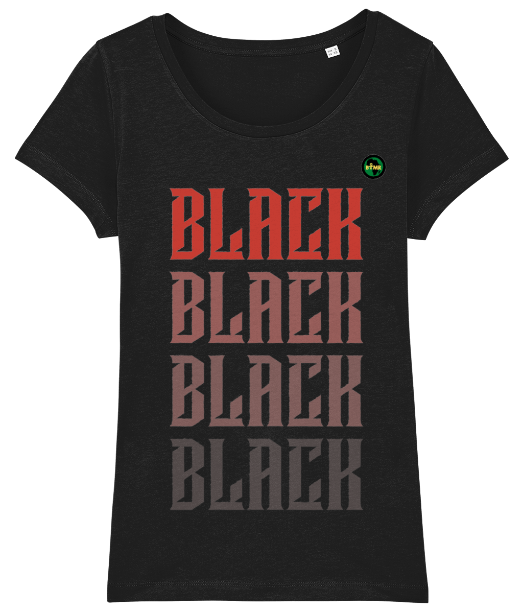 Scoop Neck Fitted T Shirt | Women | Black