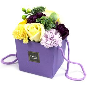 Luxury Soap Flowers | Gift Bag Bouquets | Purple Flower Garden