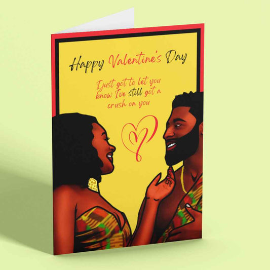 African Couple Happy Valentine's Day Card