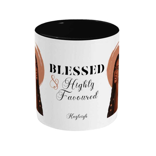 Personalised Black Girl Braids Cup | Blessed & Highly Favoured