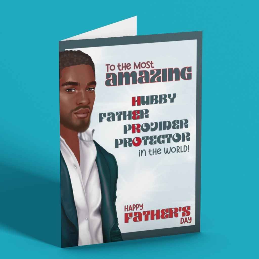 Amazing Hero Black Dad Father's Day Card