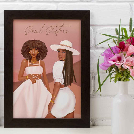 Black Girl Besties / Soul Sisters Desert Print