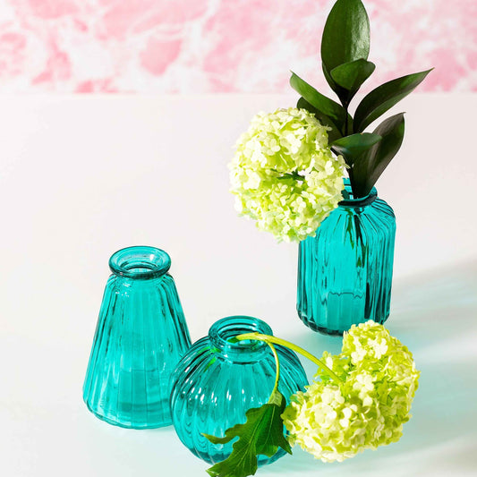 Glass Bud Vases | Tuquoise | Set of 3