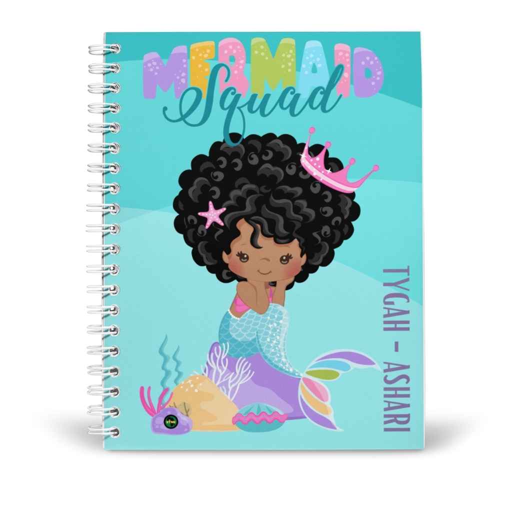 Personalised Notebook | BLM Kids | Mermaid Squad