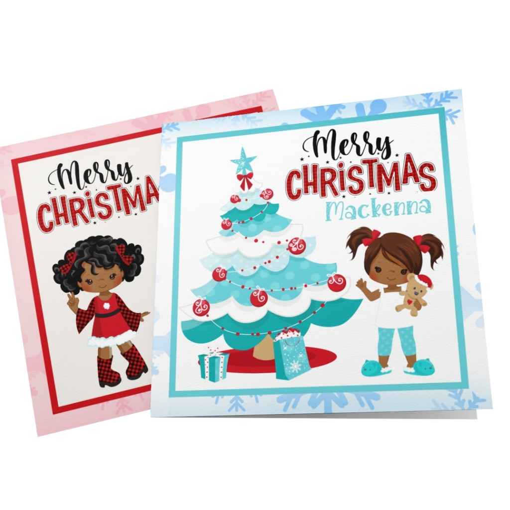 Personalised Christmas Cards | Blue PJs