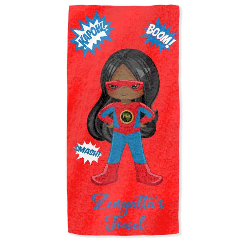 Personalised Towels | Kids | Black Superheroines